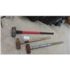 Image 1 : 3 Sledge Hammers - 1 with Fiberglass Handle