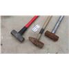 Image 2 : 3 Sledge Hammers - 1 with Fiberglass Handle