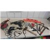 Image 1 : 3 Power Tools, Drills, Sander, Stapler, Level, Wrecking Bar, Hammers, plus more