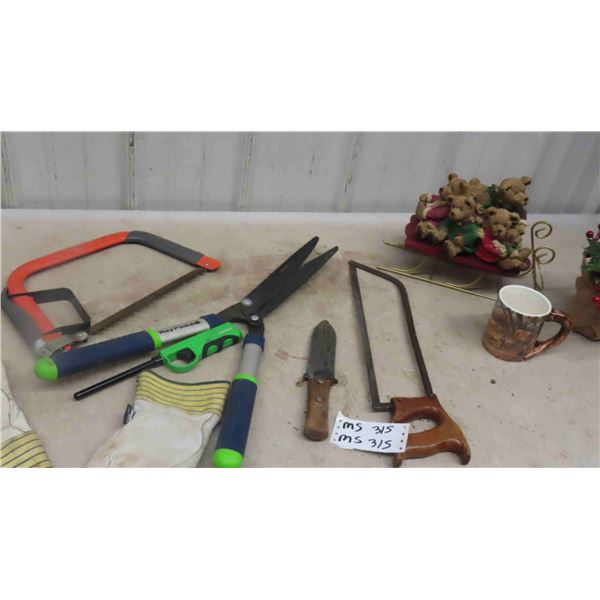 Hedge Trimmer, Buck Saw, Meat Saw, Ornaments, Buck Cup