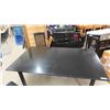 Image 2 : Dinning Table Black 44" X 72" plus (2) 12" Leaves & 8 Chairs