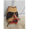 Image 3 : Wood Carved Todem Pole Display 20" Tall & Carved Tribal Mask -