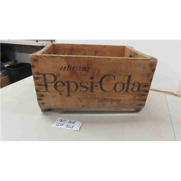 Pepsi Wood Crate 10" x 11.5" x 17"