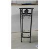 Image 2 : 2 Metal Wrought Iron Plant Stands ; 22" + 24" Tall 