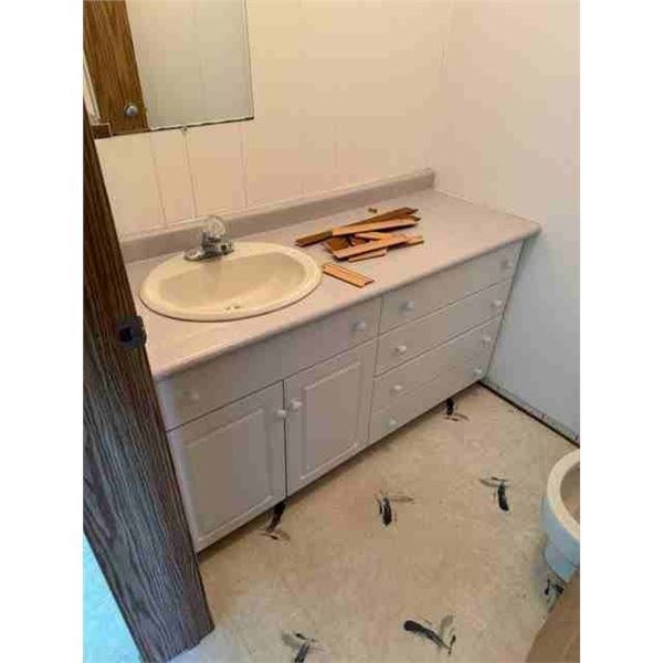 Bathroom Counter  - Counter Top Measures 59'' x 22'' **Disassembled and on Pallet for Easy Load Up**