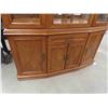 Image 5 : 2 Piece Oak China Cabinet Lights Up 77'' x 55'' x 14''