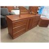 Image 2 : 6 Piece Modern Oak Bedroom Suite : Dresser 54'' x 36'' x 18'' , 
