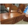 Image 3 : 6 Piece Modern Oak Bedroom Suite : Dresser 54'' x 36'' x 18'' , 