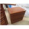 Image 8 : 6 Piece Modern Oak Bedroom Suite : Dresser 54'' x 36'' x 18'' , 