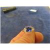 Image 7 : Ladies 10Kt Yellow Gold Ring with 1 Antique Cushion Shape Blue