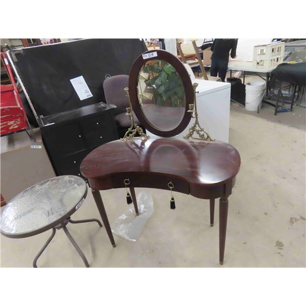 Makeup Vanity with Swing Mirror 30'' x 39'' x 21'' with Mirror 23'' x 17''