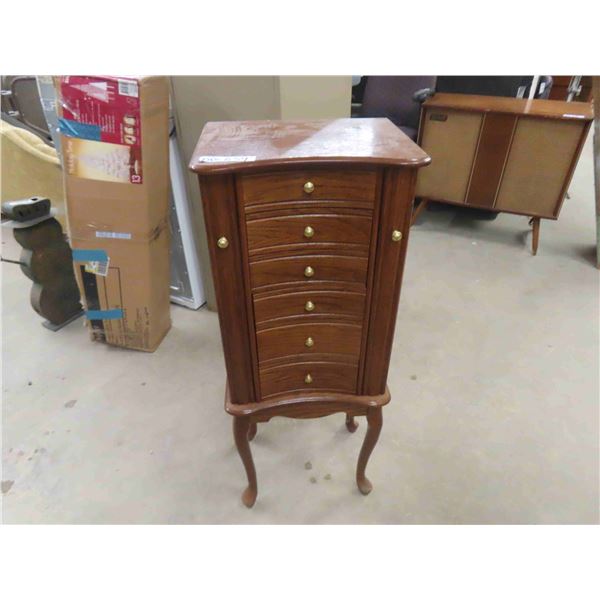 Oak Jewlery Cabinet 40'' x 16'' x 12''\