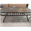 Image 2 : Wrought Iron Coffee Table 19'' x 24'' x 48'' , 2 End Tables 23