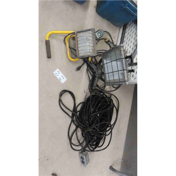 Heavy Duty Extension Cord + 2 Work Lights