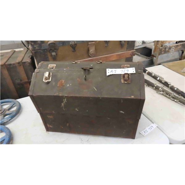 Tool Box Including ; Files, Level, Drill Bits, Manual Drill, plus more