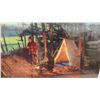 Image 4 : Wooden Framed Picture 35" x 40" Twilight Camp by Brett James Smith