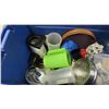 Image 9 : Kitchen Wares; Storage Containers, Cake Pans, Rolling Pin, 2 Totes with Lids, 