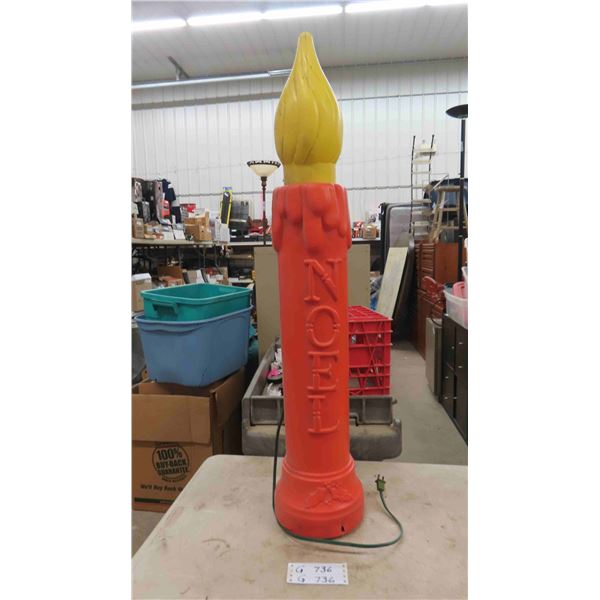 NOEL Candle Blow Mold 39" Tall