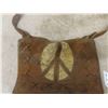 Image 2 : 1970s Leather Handmade Purse with Peace Sign 