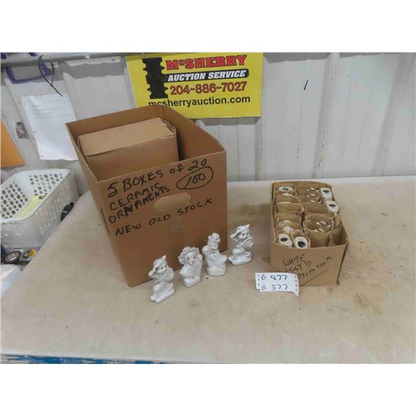 5 Boxes of Ceramic Ornaments