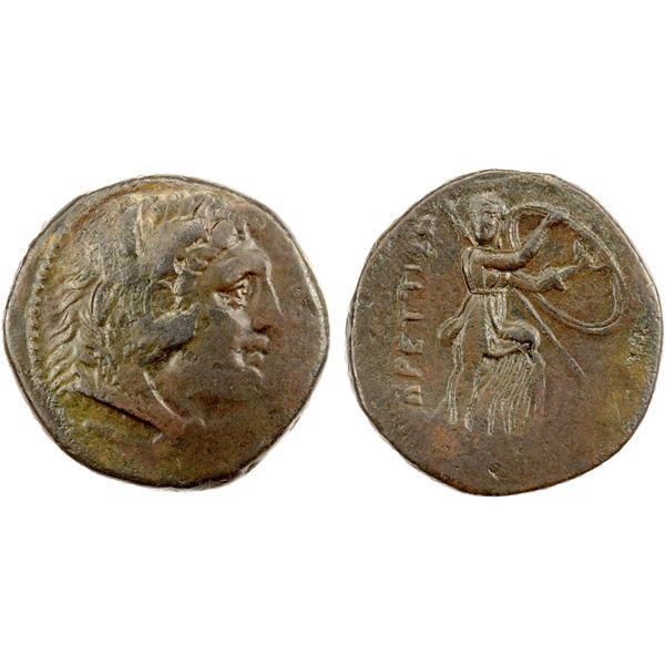 BRUTTIUM: The Bretti, AE double unit (15.24g), ca. 211-208 BC, VF