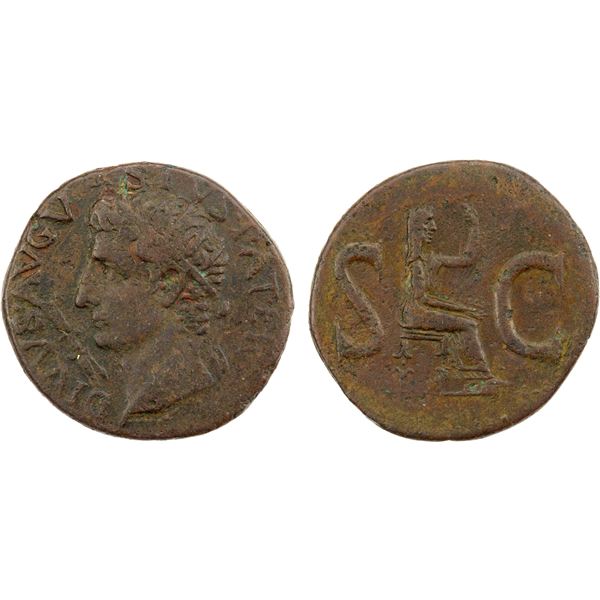 ROMAN EMPIRE: Divus Augustus, died 14 AD, AE as (10.50g), Rome, 15-16 AD, VF