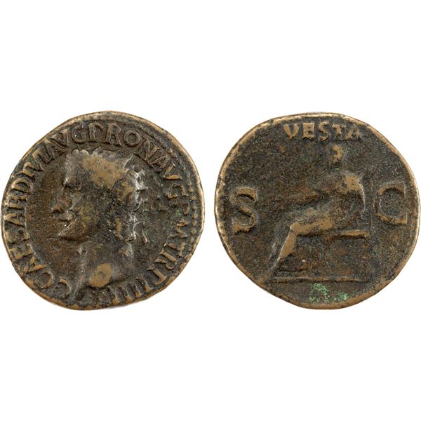 ROMAN EMPIRE: Caligula, 37-41 AD, AE as (11.35g), Rome, 39-40 AD, VF