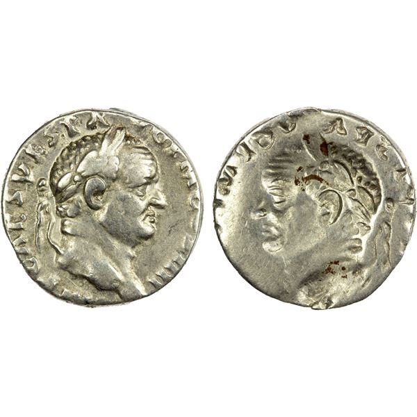 ROMAN EMPIRE: Vespasian, 69-79 AD, AR denarius (3.35g), 72-73 AD, VF