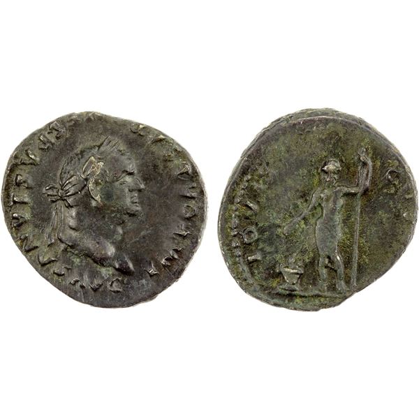 ROMAN EMPIRE: Vespasian, 69-79 AD, AR denarius (3.54g), Rome, 76 AD, VF