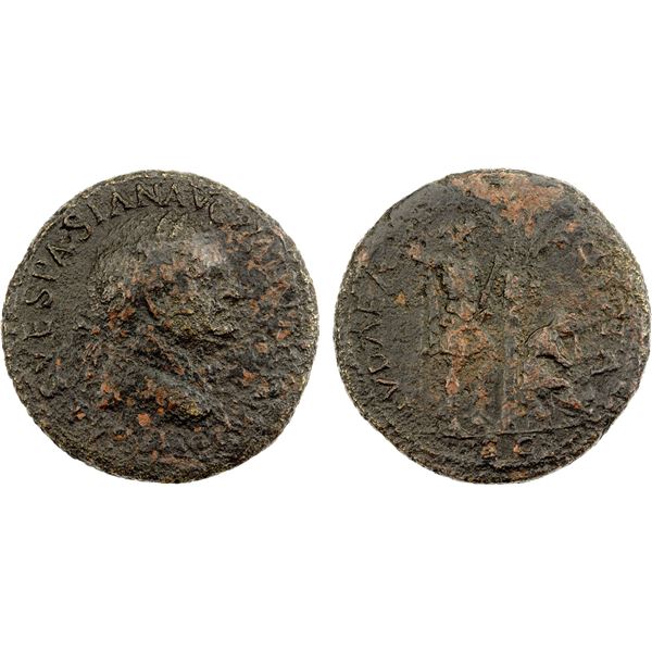 ROMAN EMPIRE: Vespasian, 69-79 AD, AE sestertius (23.08g), Rome, F-VF