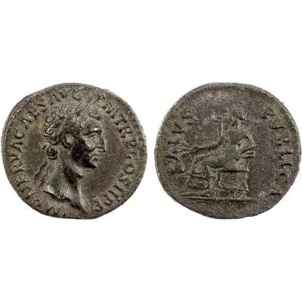 ROMAN EMPIRE: Nerva, 96-98 AD, AR denarius (3.46g), Rome, 96 AD, Choice VF