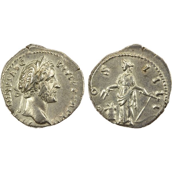 ROMAN EMPIRE: Antoninus Pius, 138-161 AD, AR denarius (3.18g), Rome, 148-149 AD, VF-EF