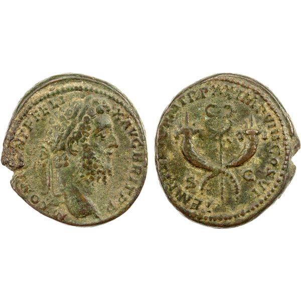 ROMAN EMPIRE: Commodus, 177-193 AD, AE as (11.47g), Rome, 190 AD, VF