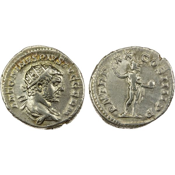 ROMAN EMPIRE: Caracalla, 198-217 AD, AR antoninianus (5.27g), Rome, 217 AD, VF