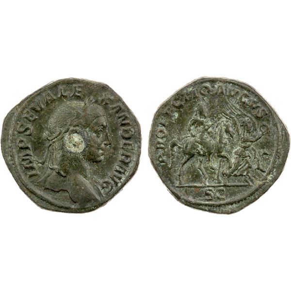 ROMAN EMPIRE: Severus Alexander, 222-235 AD, AE sestertius (21.62g), Rome, 222-231 AD, VF