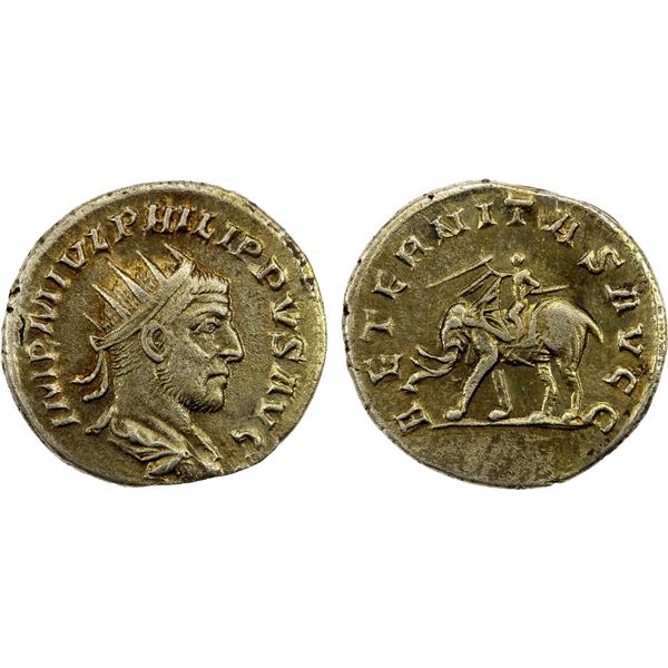 ROMAN EMPIRE: Philip I, 244-249 AD, AR antoninianus (4.27g), Antioch, 248-249 AD, Choice VF