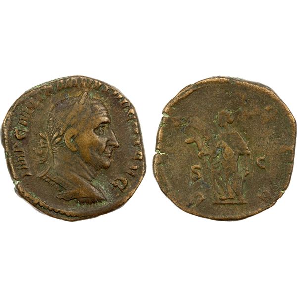 ROMAN EMPIRE: Trajan Decius, 249-251 AD, AE sestertius (16.92g), Rome, VF