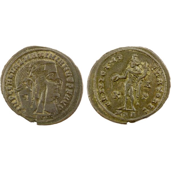 ROMAN EMPIRE: Galerius, 305-311 AD, AE follis (3.89g), Alexandria, 308-310 AD, EF-AU