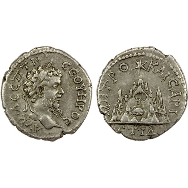 ROMAN PROVINCIAL: CAPPADOCIA: Caesarea-Eusebia, Septimius Severus, 193-211 AD, AR drachm (3.04g), ye