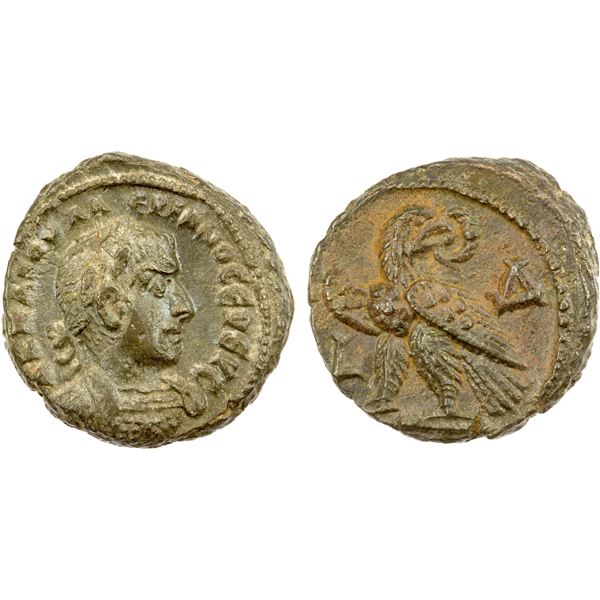 ROMAN PROVINCIAL: EGYPT: Valerian I, 253-260 AD, AE tetradrachm (10.07g), Alexandria, year 4 (256/7