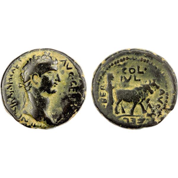 ROMAN PROVINCIAL: PHOENICIA: Trajan, 98-117 AD, AE25 (14.74g), Berytus (Beirut), VF