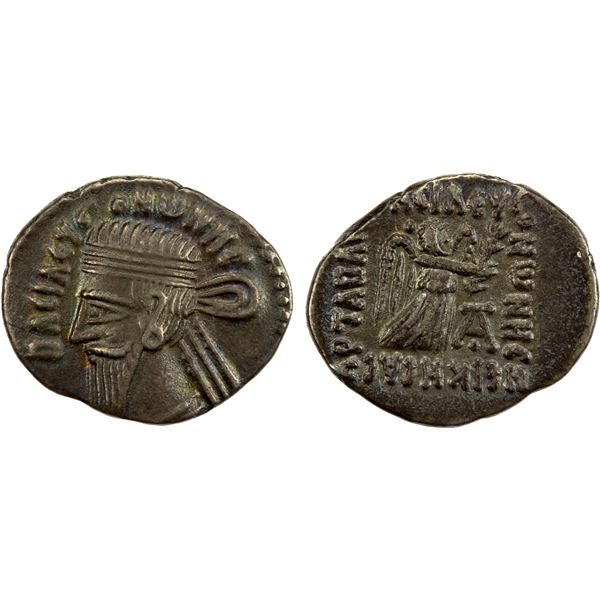 PARTHIAN KINGDOM: Vonones I, 8-12 AD, AR drachm (3.68g), Ekbatana, VF