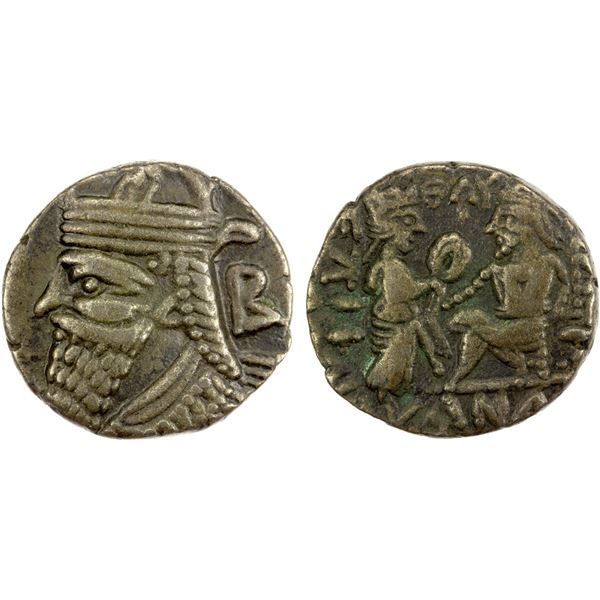PARTHIAN KINGDOM: Vologases IV, 137-191 AD, BI tetradrachm (13.59g), Seleukeia on the Tigris, SE499 