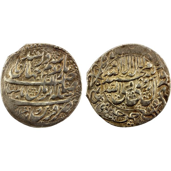 HOTAKI: Azad Khan, 1750-1757, AR abbasi (4.61g), Qazvin, AH1167, choice VF