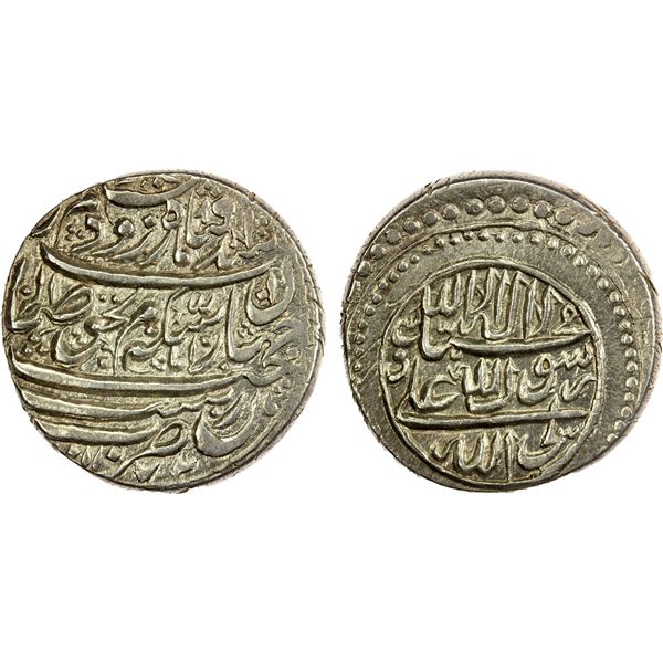 ZAND: Karim Khan, 1753-1779, AR rupi (11.65g), Rasht, AH1172, bold VF-EF