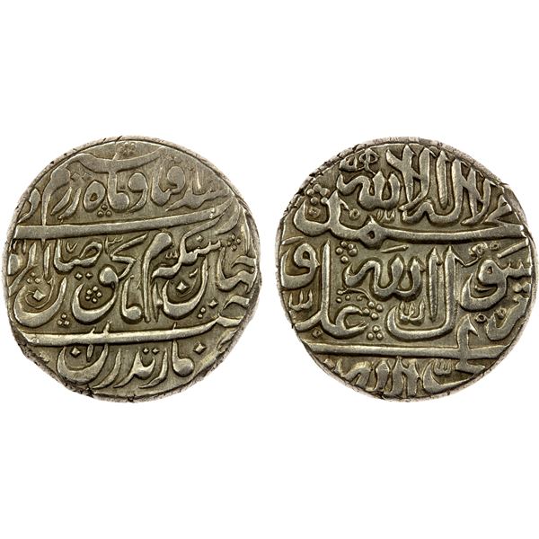 ZAND: Karim Khan, 1753-1779, AR rupi (11.58g), Mazandaran, AH1173, VF-EF