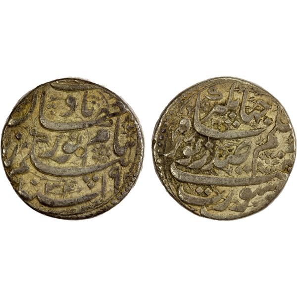 MUGHAL: Jahangir, 1605-1628, AR rupee (11.30g), Surat, AH1034 year 19, VF