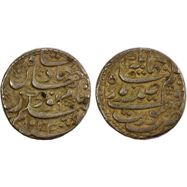 MUGHAL: Jahangir, 1605-1628, AR rupee (11.42g), Surat, AH1033 year 91 (for 19), VF-EF