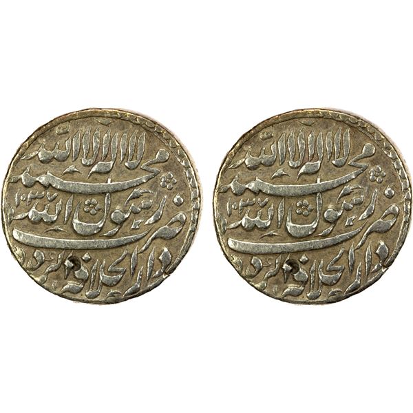 MUGHAL: Shah Jahan I, 1628-1658, AR rupee (11.35g), Agra, AH1037 year one (ahad), VF