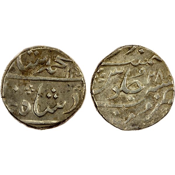 MUGHAL: Muhammad Shah, 1719-1748, AR rupee (11.57g), Munbai, AH115x year 28, EF